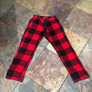 Old Navy Red and Black Plaid Pants